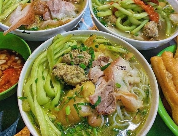 Ăn gì ở Hà Nội, món ăn ngon Hà Nội, bún dọc mùng