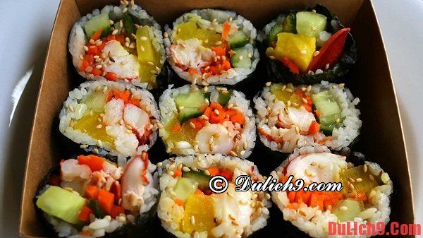 Gimbap - Món ăn truyền thống nổi tiếng và phổ biến nhất đường phố Hàn Quốc