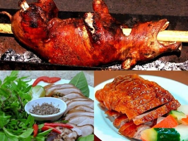 Những món ăn được chế biến từ lợn cắp nách - hồ Trại Tiểu 