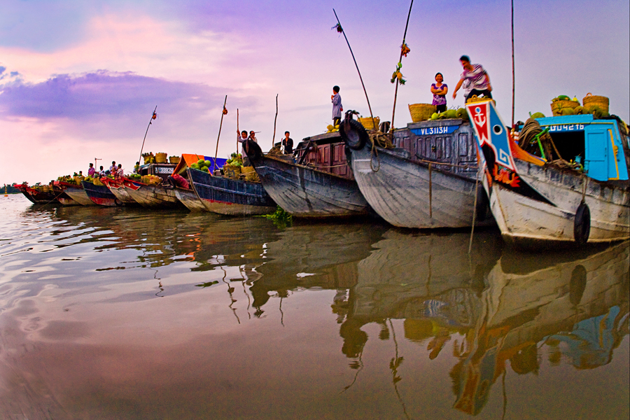 chợ nổi Cái Bè 