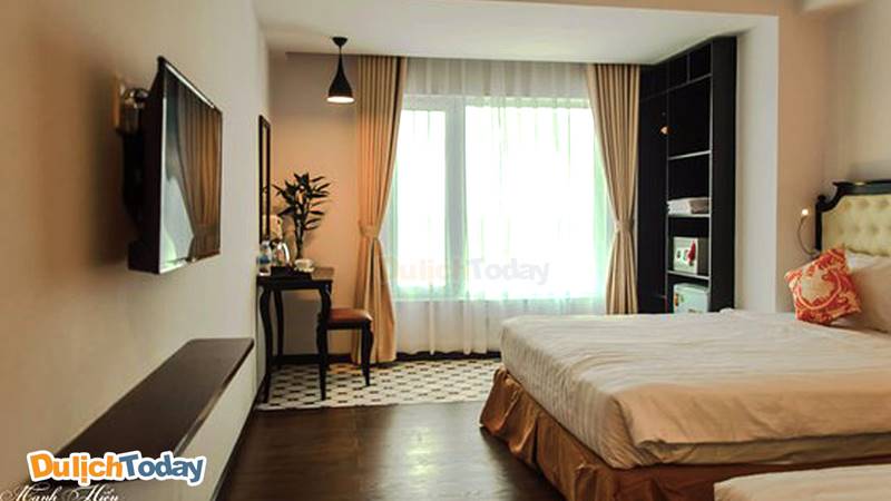 Các phòng tại Bellevue hotel 2 sao Nha Trang được trang trí với nội thất cơ bản