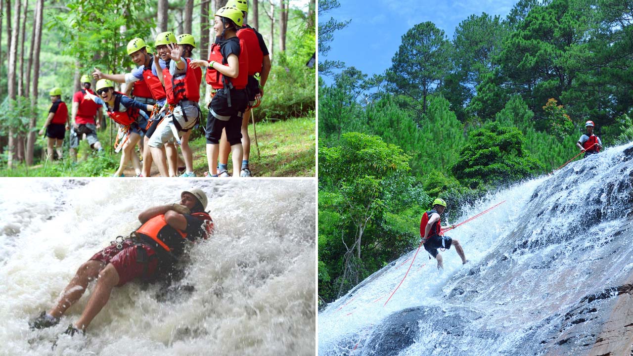 Canyon Tour ở khu du lịch thác Datanla mang đến một hành trình khó quên cho du khách. Nguồn: Internet