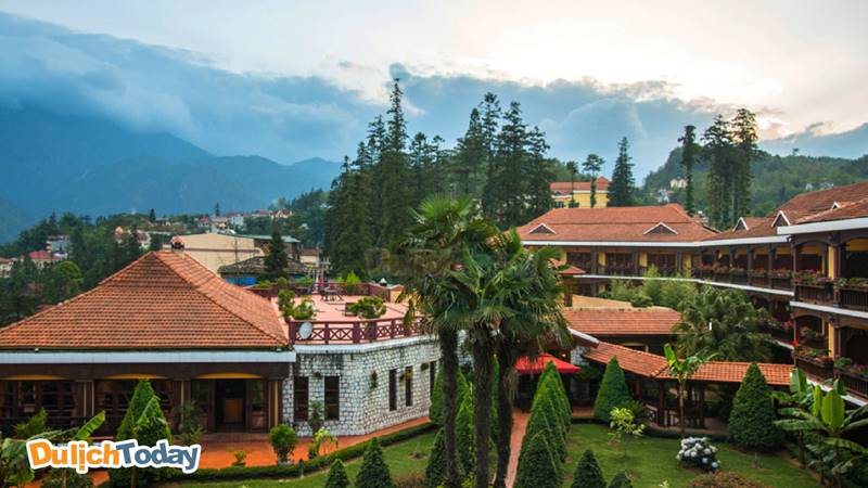 Không gian nhiều cây xanh của Victoria resort Sapa