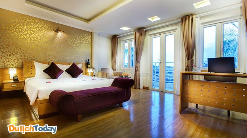 Thiết kế phòng nghỉ trang nhã và hiện đại tại La Storia Ruby Hotel