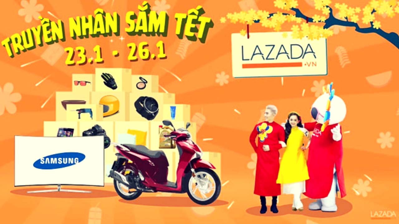 Đặt trực tuyến giỏ quà Tết Lazada