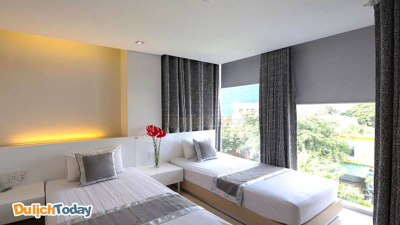 Phòng hướng phố tại Green Peace hotel Nha Trang