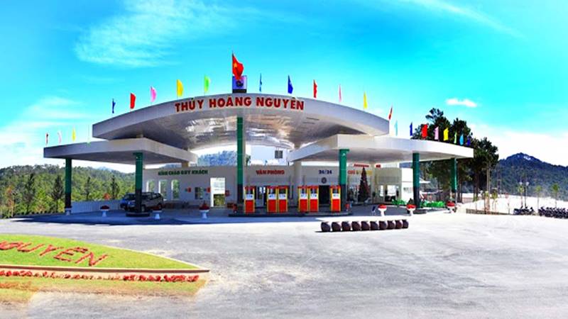 Trạm xăng thuộc sở hữu của resort 4 sao Đà Lạt Thủy Hoàng Nguyên. Nguồn: Internet