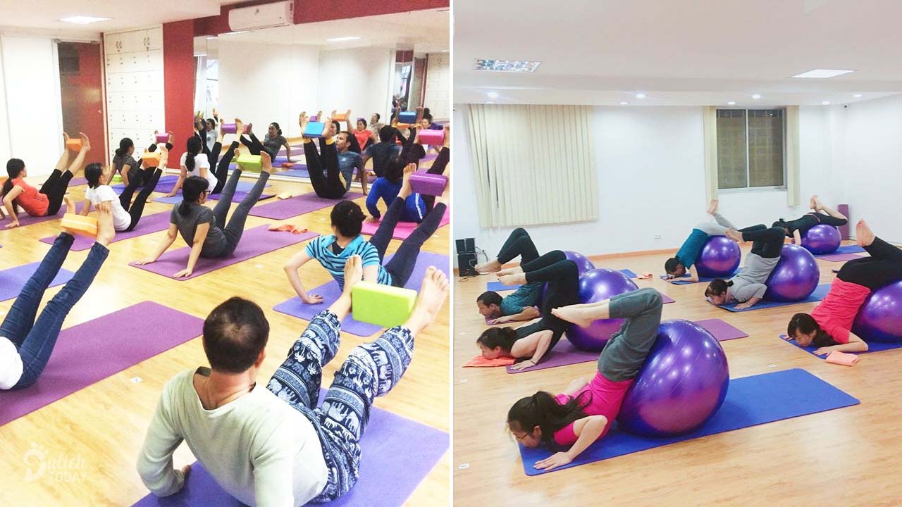 Các buổi tập với bóng và gạch tại An Yoga Hà Nội