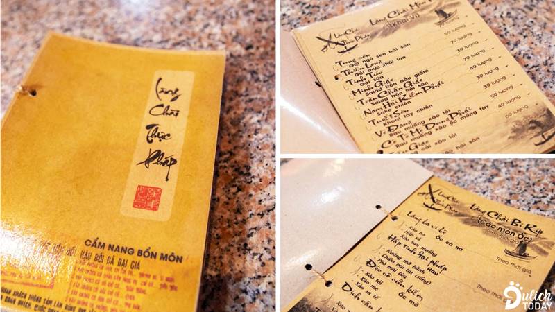 Thiết kế trong "Làng Chài thưc pháp" - cuốn menu độc đáo của Kiếm Hiệp Làng Chài