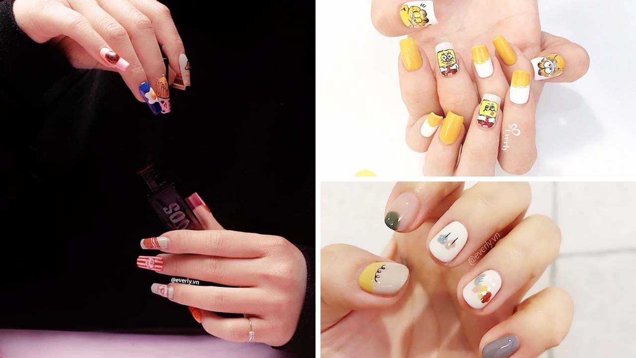 Tiệm nail Hà Nội Everly với các bộ sưu tập móng theo phong cách dễ thương. Nguồn: Internet