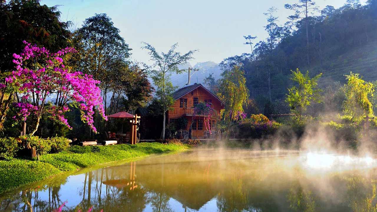 Không gian khu du lịch sinh thái làng Cù Lần