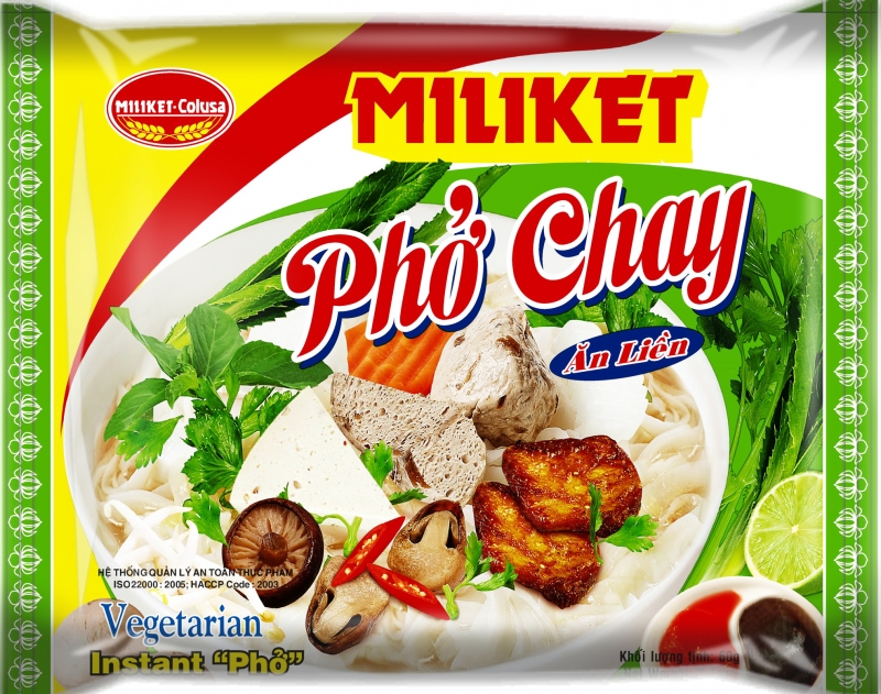 Hình quảng cáo Phở chay Miliket