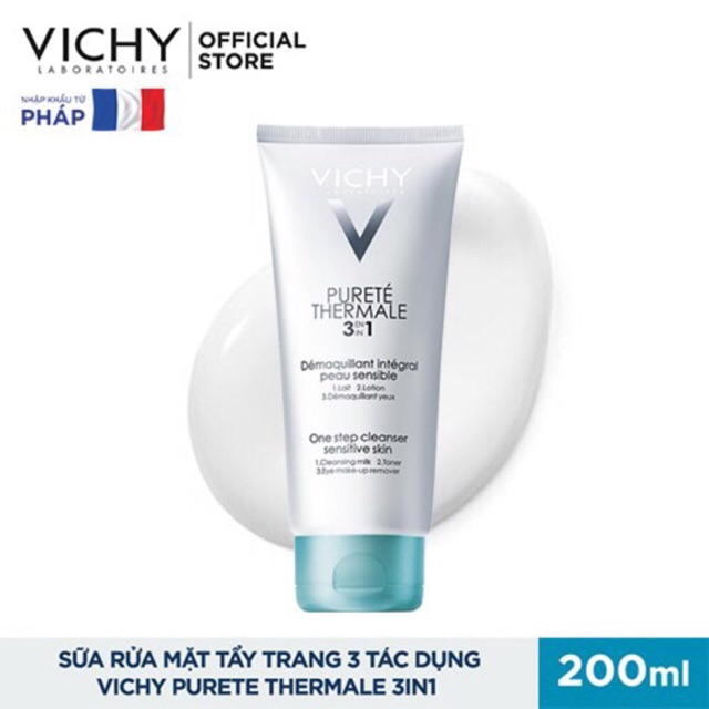 Sữa Rửa Mặt Tẩy Trang 3 Tác Dụng Vichy Purete Thermale 3in1