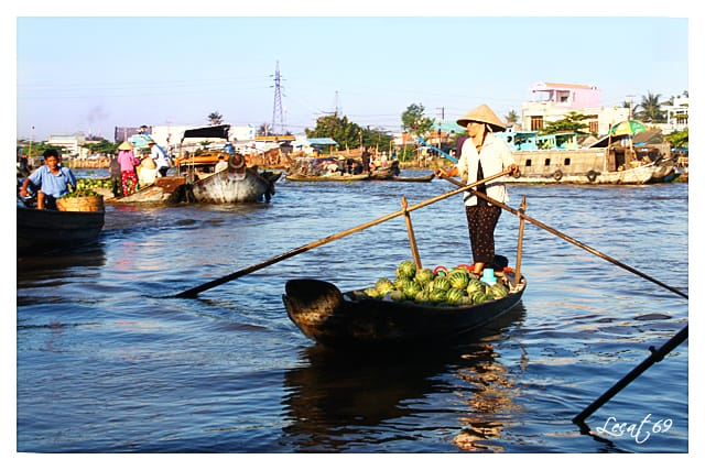 Đến với chợ nổi thì không nên bỏ qua các đặc sản trái cây.