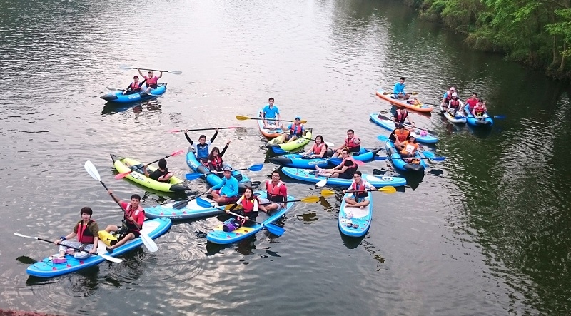 đua thuyền Kayak vịnh Ninh Vân