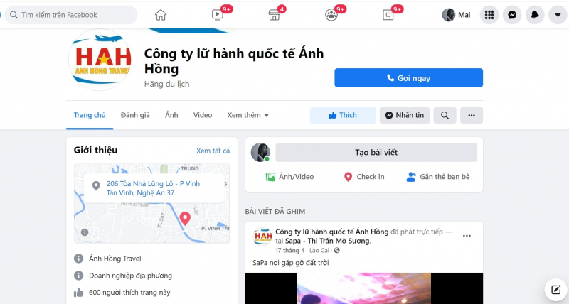 Cán bộ nhân viên của công ty du lịch Ánh Hồng