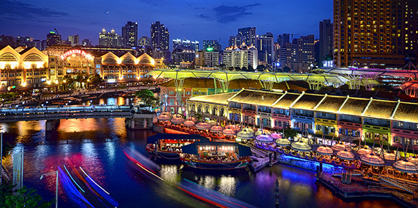 Vẻ đẹp của Clarke Quay khi lên đèn