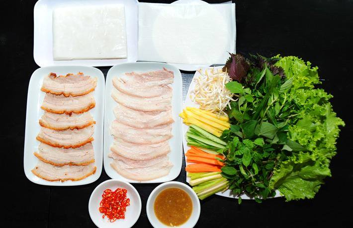 Bánh tráng cuốn thịt heo Đà Nẵng