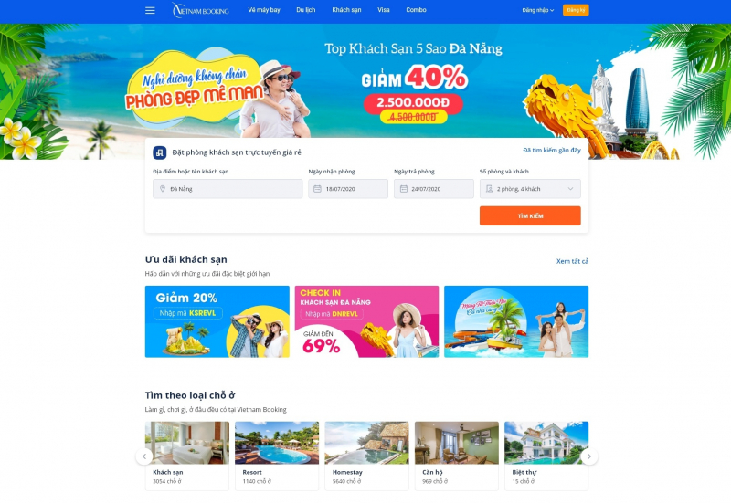 Đặt khách sạn tại Vietnam Booking (VietnamBooking.com)