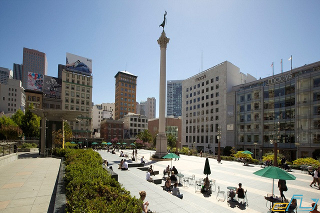 Union Square trung tâm mua sắm nổi tiếng ở San Francisco