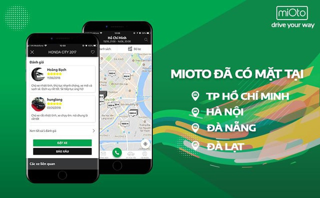 Mioto - Thuê xe tự lái và có tài xế