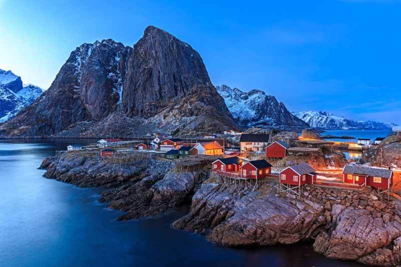 Hamnøy - Một trong những làng chài điển hình nhất ở Lofoten, Na Uy.