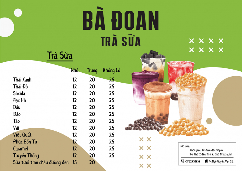 Trà sữa Bà Đoan