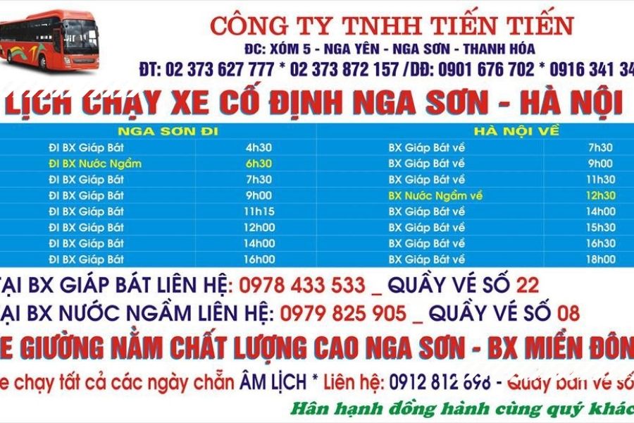 Tổng đài đặt vé xe khách tiến tiến