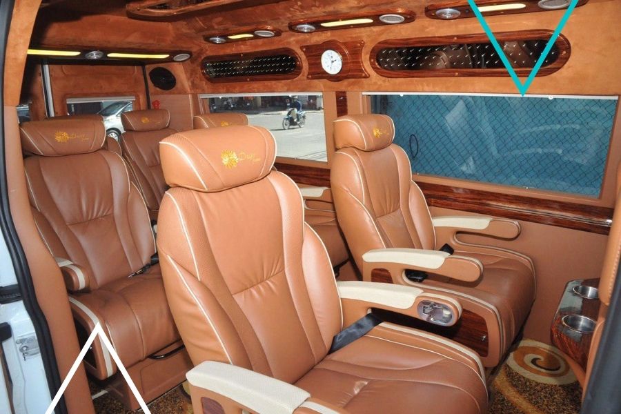 Nội thất ghế ngồi hạng sang xe limousine