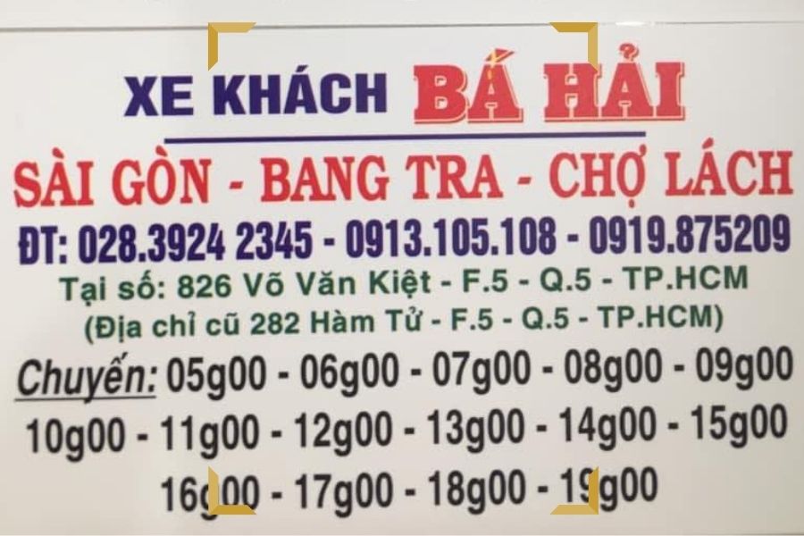 Xe bá hải tuyến sài gòn chợ lách