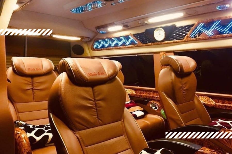 Nội thất bên trong xe limousine minh anh