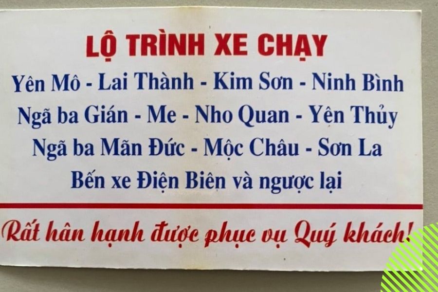 lịch trình nhà xe Khánh Toàn chạy