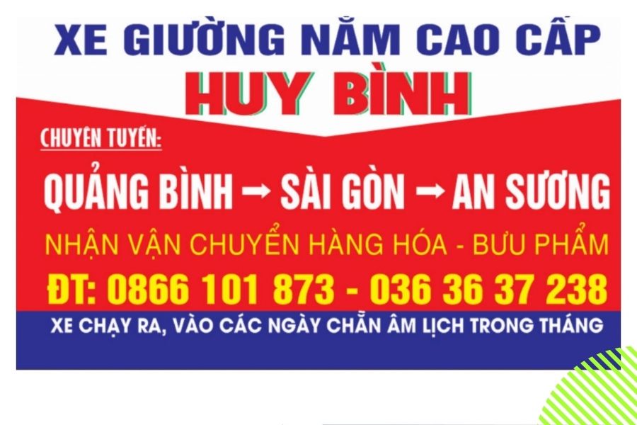 Tổng đài đặc vé nhà xe Huy Bình