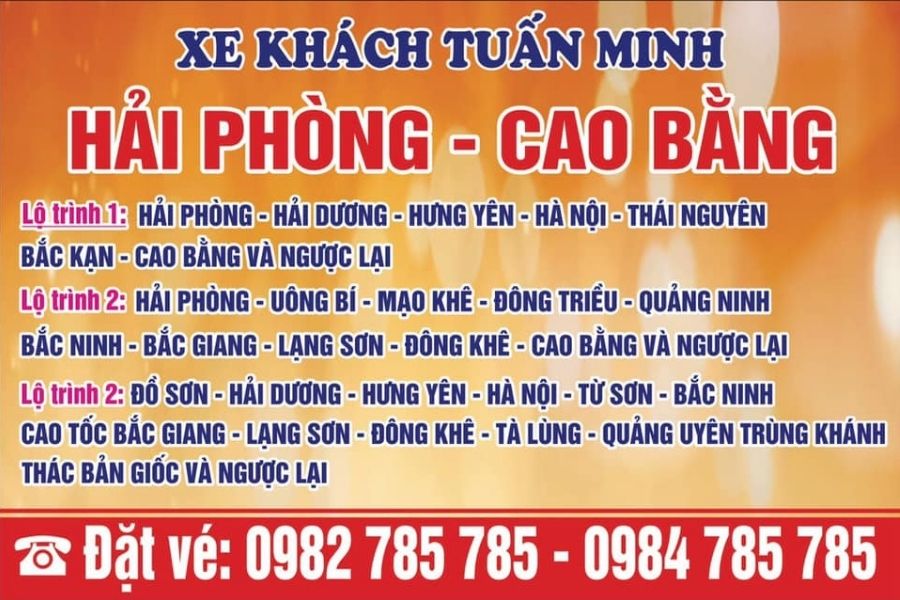 Các tuyến lịch trình nhà xe Thịnh Hưng( Tuấn Minh) chạy