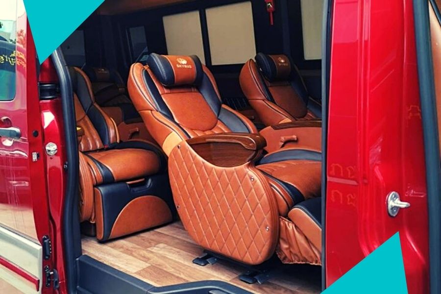 Nội thất bên trong xe minh trí limousine