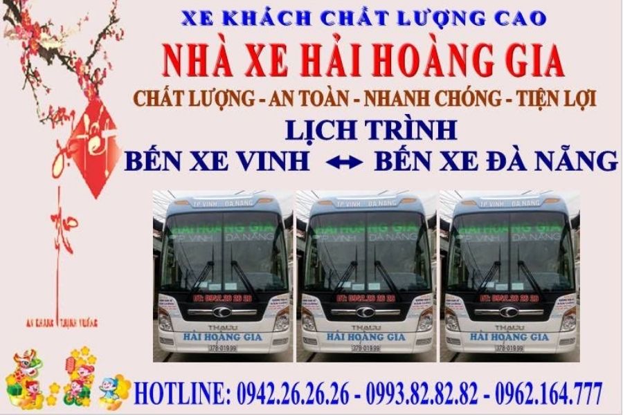 lịch trình nhà xe Hải Hoàng Gia chạy