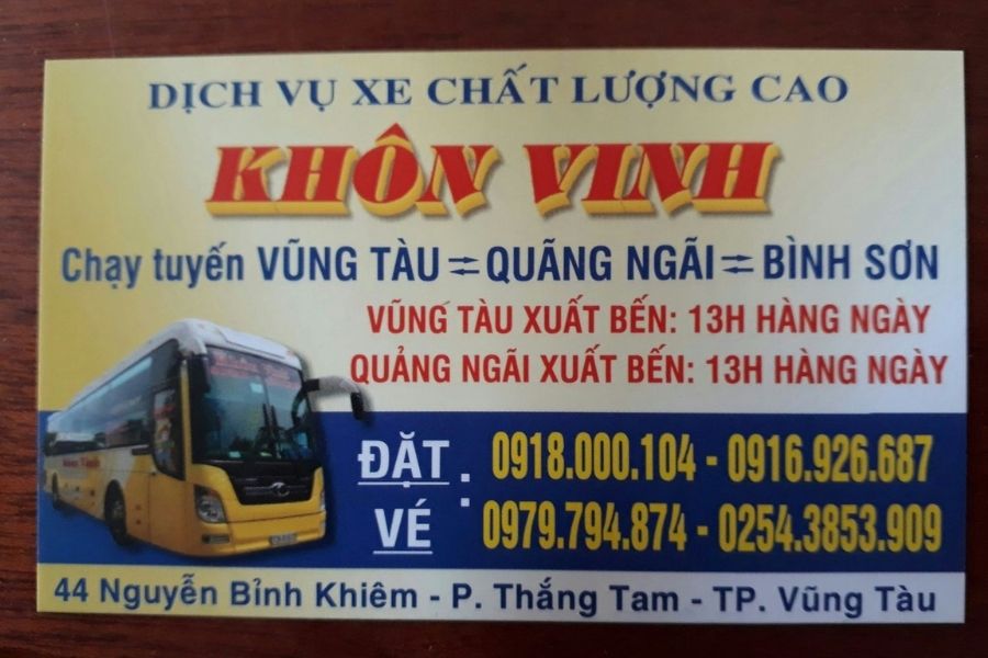 Tổng đài đặc vé xe Khôn Vinh