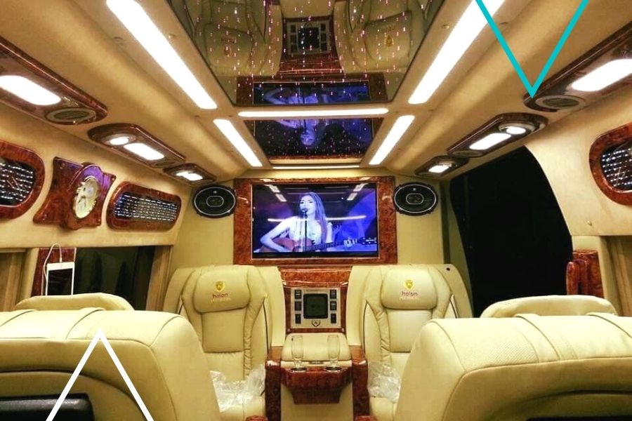 Nội thất bên trong xe dũng minh limousine