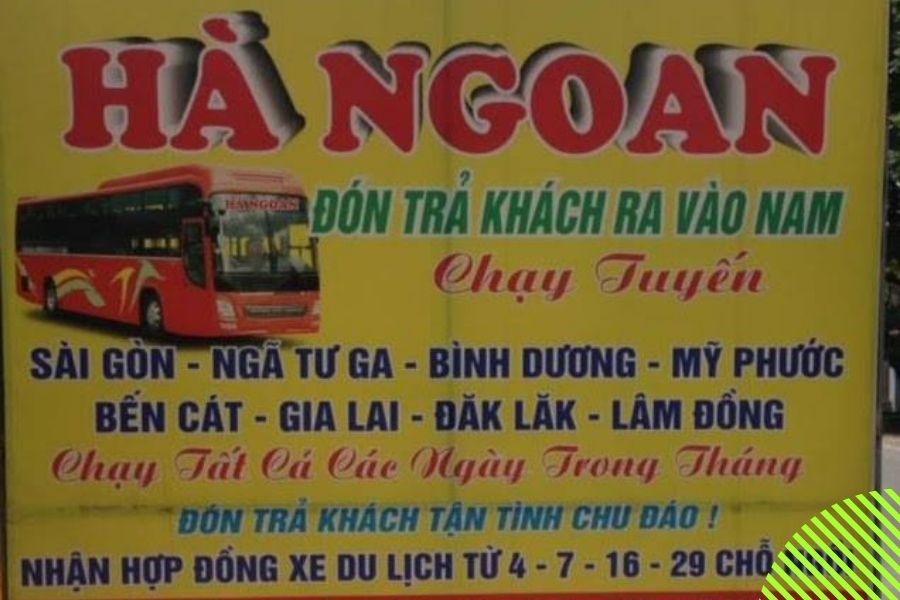 lịch trình nhà xe Hà Ngoan chạy