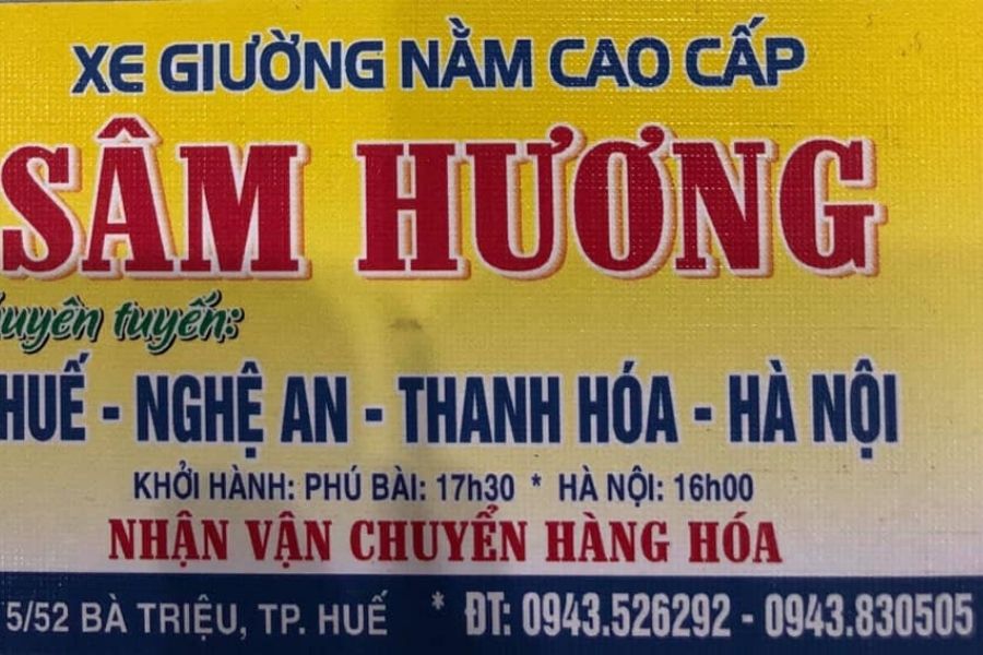 Số điện thoại đặt vé xe khách Sâm Hương