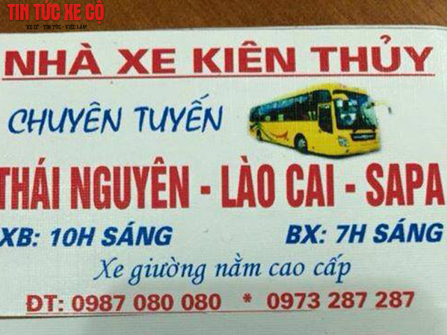 lộ trình nhà xe kiên thủy