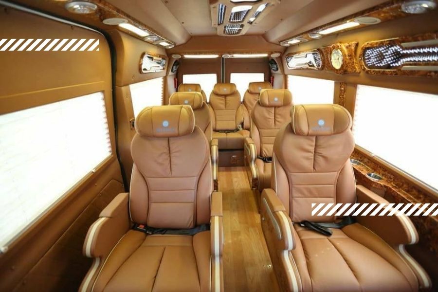 Nội thất ghế ngồi cao cấp xe bình minh limousine