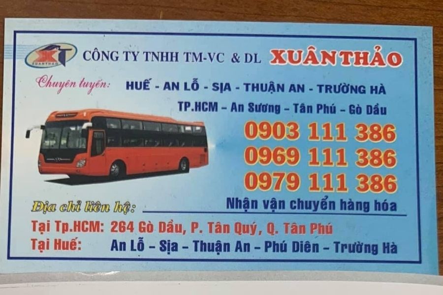 Số tổng đài hotline đặt vé xe khách Xuân Thảo