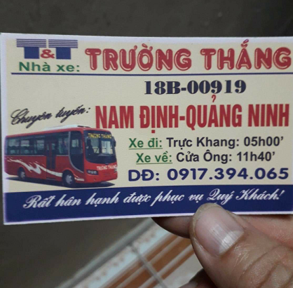 Danh thiếp nhà xe Trường Thắng