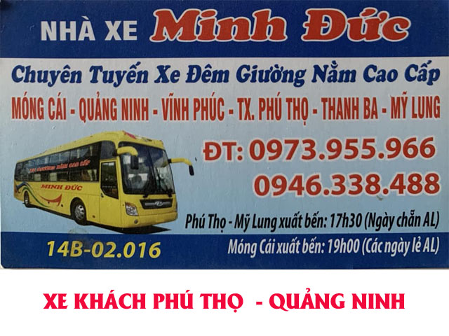 lịch trình nhà xe minh đức