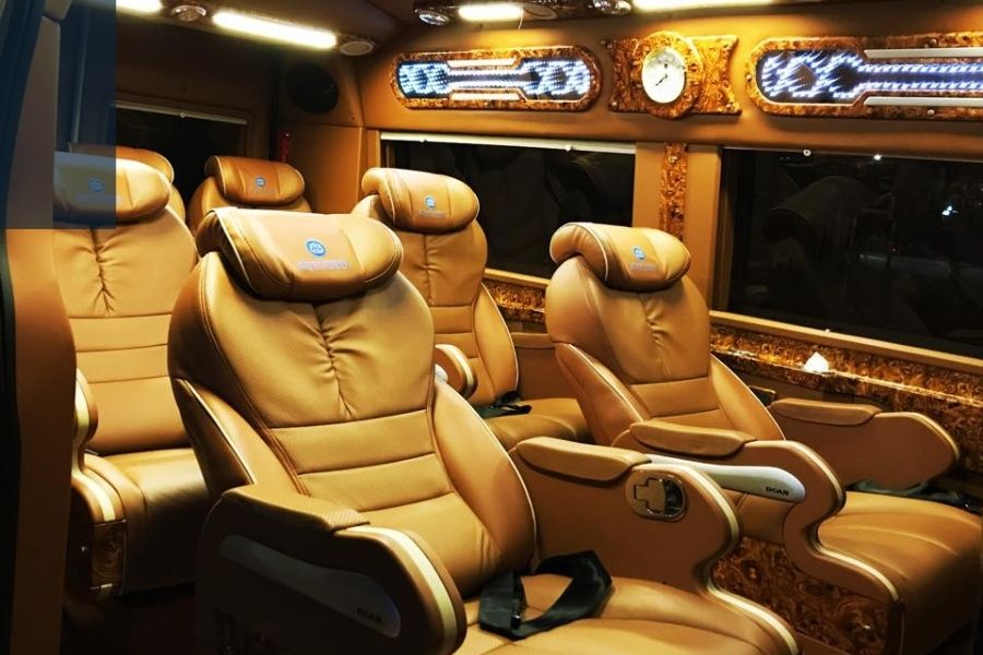 Nội thất ghế ngồi cao cấp xe bình minh limousine