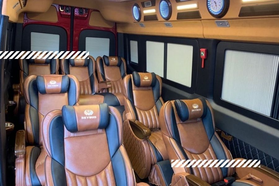 Nội thất ghế ngồi bên trong xe minh trí limousine