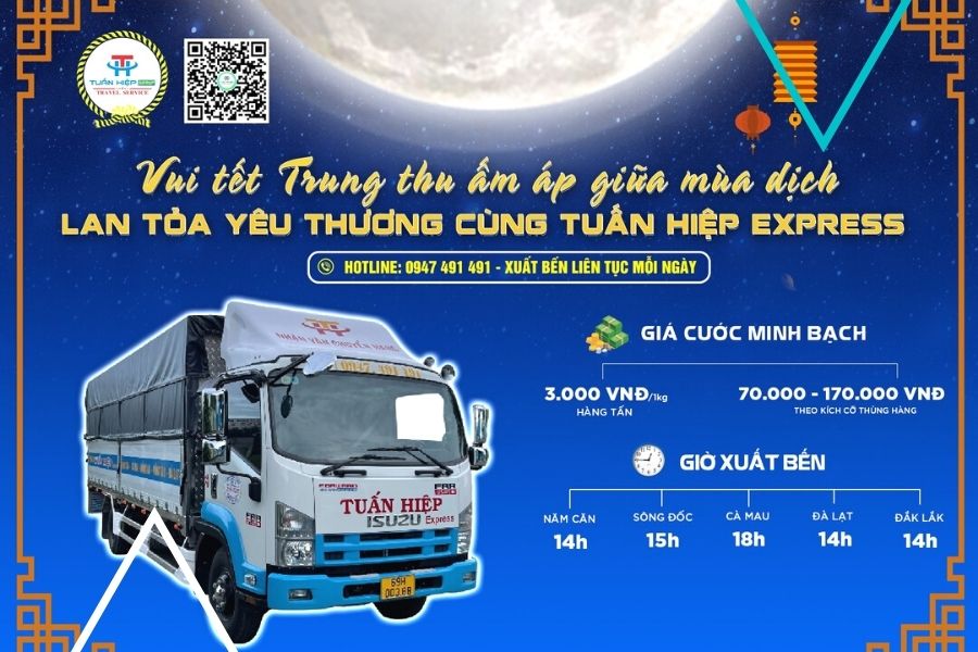 Xe tải chở hàng hóa nhà xe tuấn hiệp