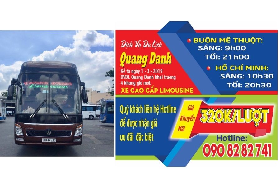 cách đặt mua vé xe khách Quang Danh