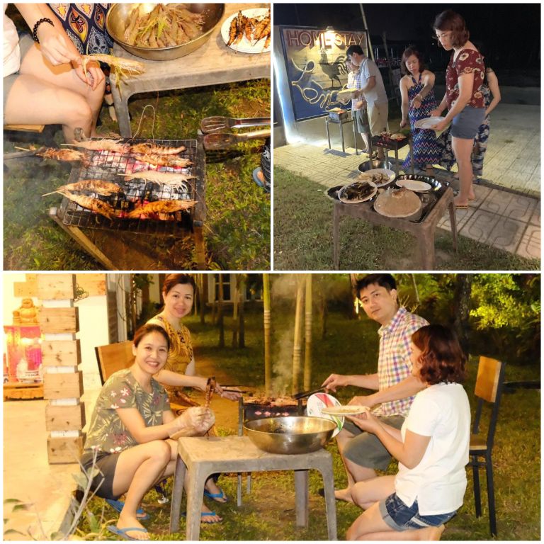 BBQ tại làng biển homestay quảng ngãi